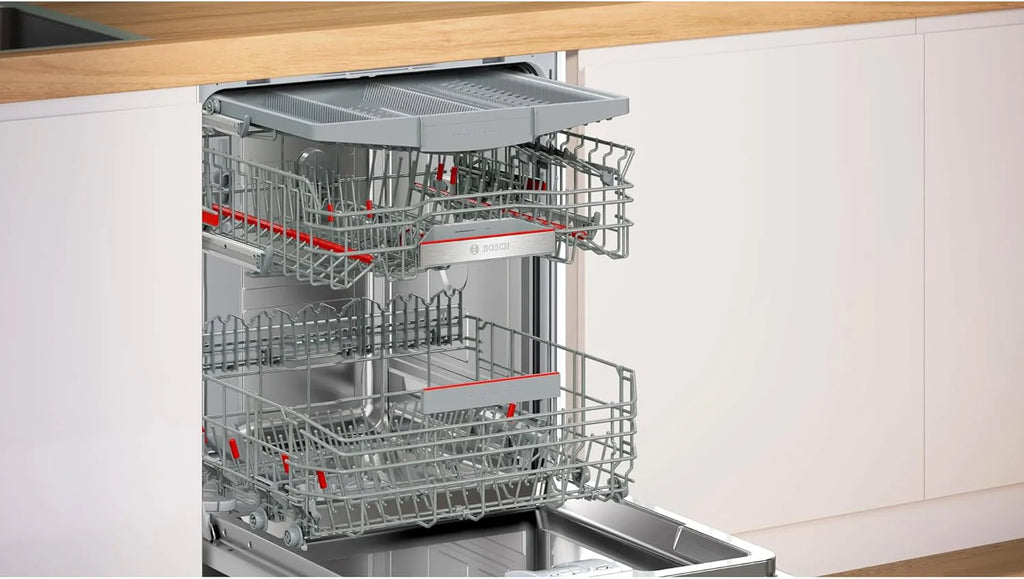 Bosch SMU6ECS12E seria 6, zmywarka do zabudowy, Home Connect, Extra Clean strefy: intensywne mycie dla najbardziej uporczywych zabrudzeń, pomoc mycia, stal, 60 cm