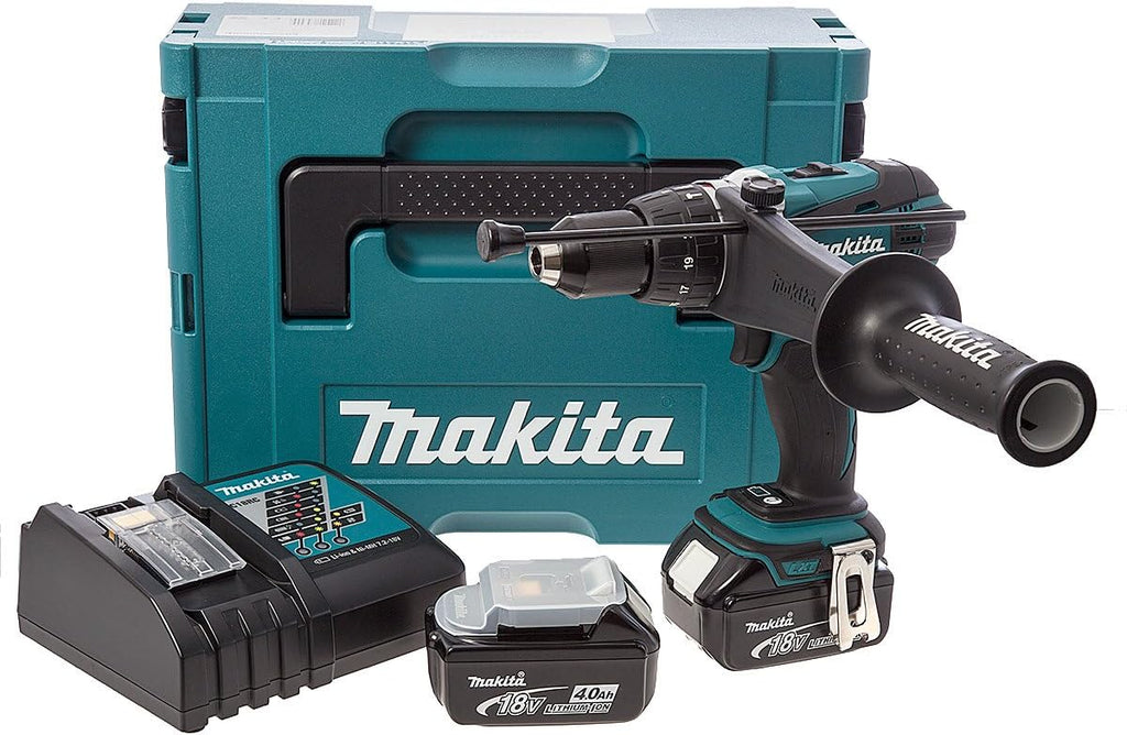 Makita Akumulatorowa Wiertarko-Wkrętarka Udarowa 18 V/5 Ah, 2 Akumulatory i Ładowarka w Makpac, 1 Sztuka, DHP458RTJ