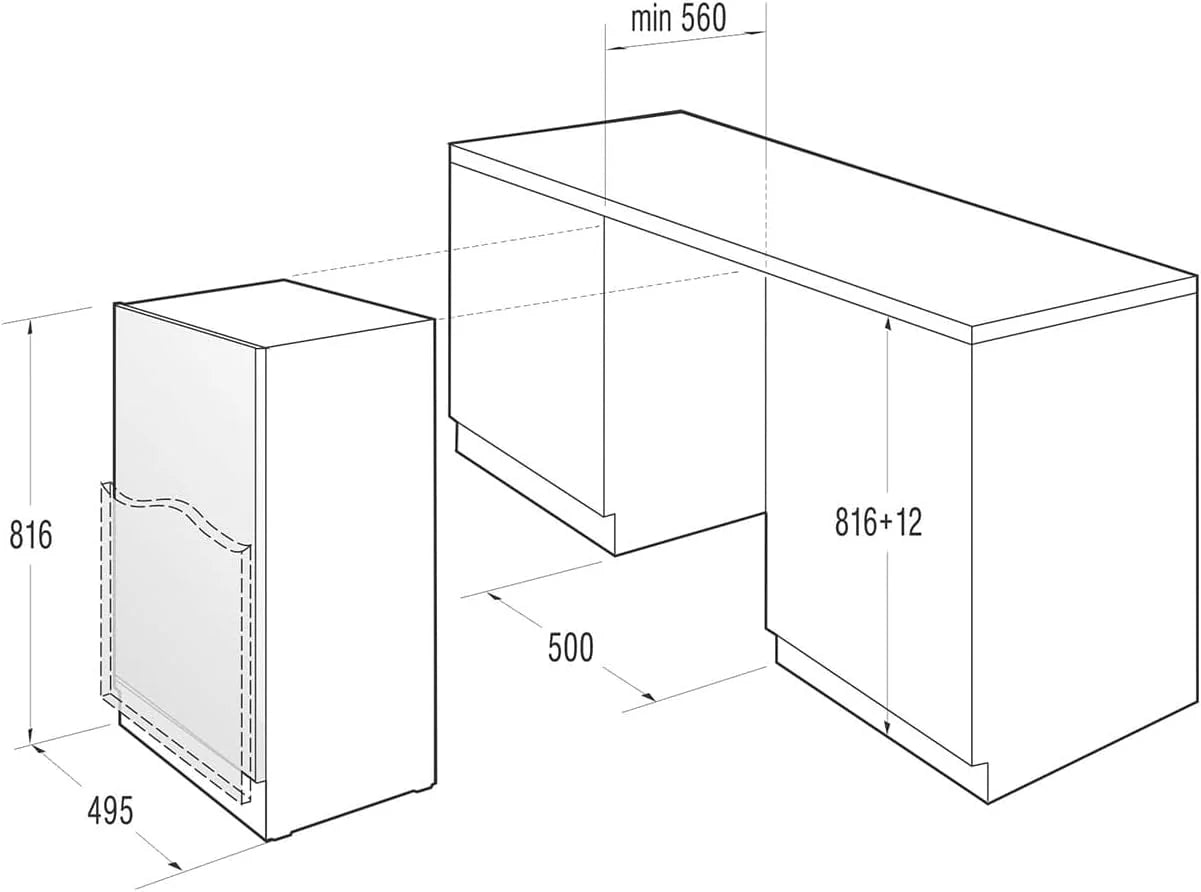 Gorenje NRKI517E41 lodówko-zamrażarka do zabudowy/178 nisza/zawias do drzwi przesuwnych/EEK:E/NoFrost DualAdvance/252L/AdaptTech/SuperCool/ConvertActive/EcoMode/wys. x szer. x gł.: 177,2 x 54 x 54,5