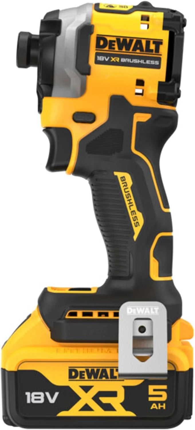 DeWalt Impacto compacto sin escobillas XR 18V 1/4 205Nm con 2 baterie Li-Ion 5Ah y maletín TSTAK, DCF850P2T-QW