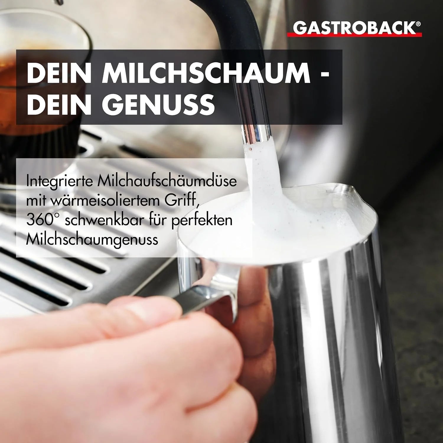 Gastroback Espresso Barista Pro Ekspres do Kawy, Srebrny/Czarny, 1550W 240V