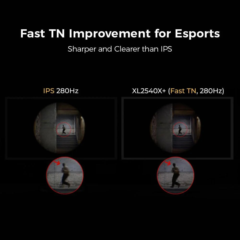 BenQ ZOWIE XL2540X+ eSports Monitor gamingowy, 61.0 cm, 280 Hz, Fast TN, DyAc 2, 1080p, HDMI 2.0 X3, DisplayPort