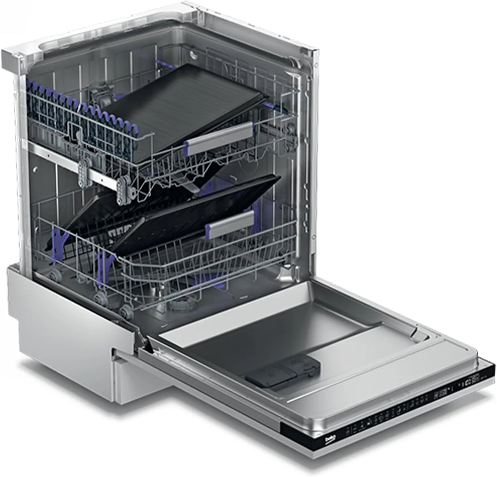Beko BDFN26430W zmywarka do naczyń 60 cm, wolnostojąca, do zabudowy, na 14 nakryć wymiarowych, 6 programów, 4 dodatkowe funkcje, 3 poziomy zlewu, HigienIntense, SelfDry, program do połowy załadunku,