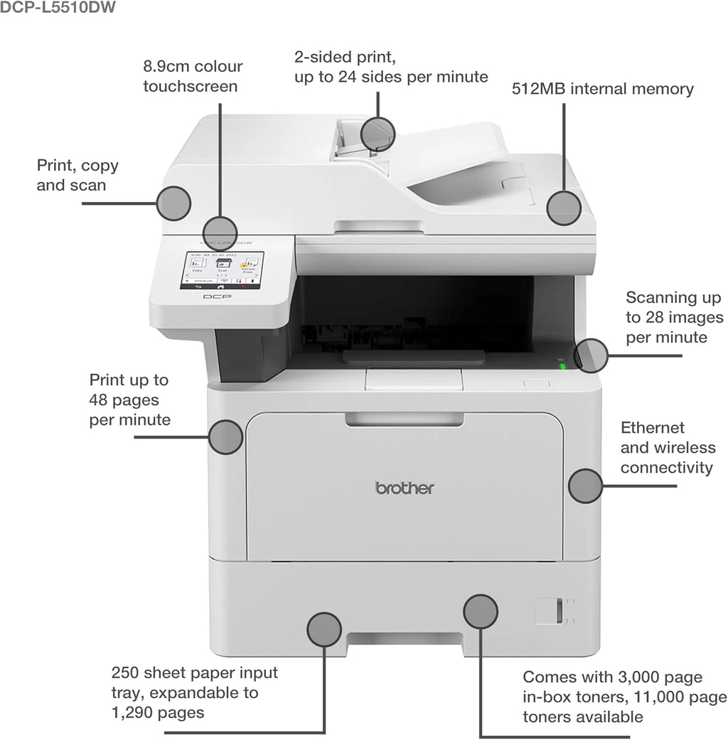 Brother DCP-L5510DW 3 w 1 MFP 48PPM