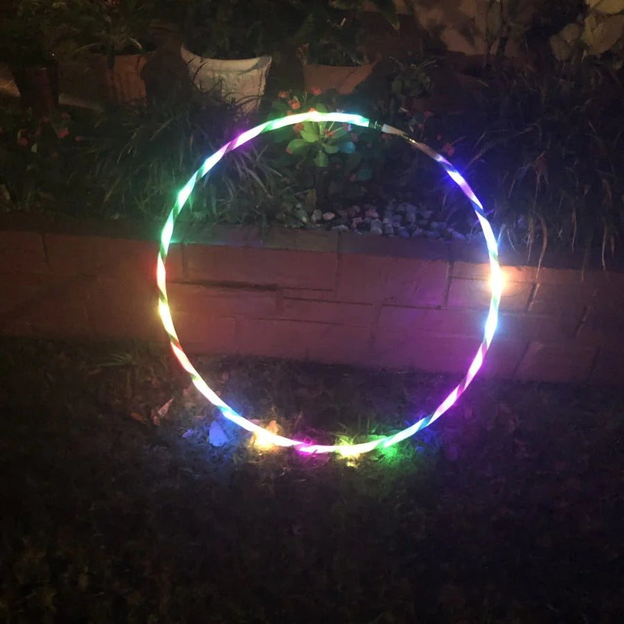 LED Hula Hoop with Adjustable Size and Multicolor Glow from 23 to 35