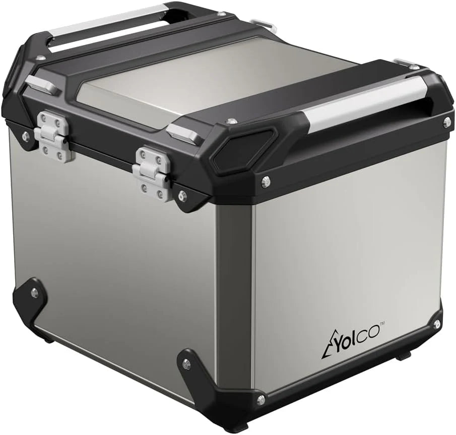 Yolco MCX17 Silver motocyklowa lodówka turystyczna Top Case – 17 l kompresorowa lodówka, -20°C, sterowanie za pomocą aplikacji, 12/24 V i 230 V