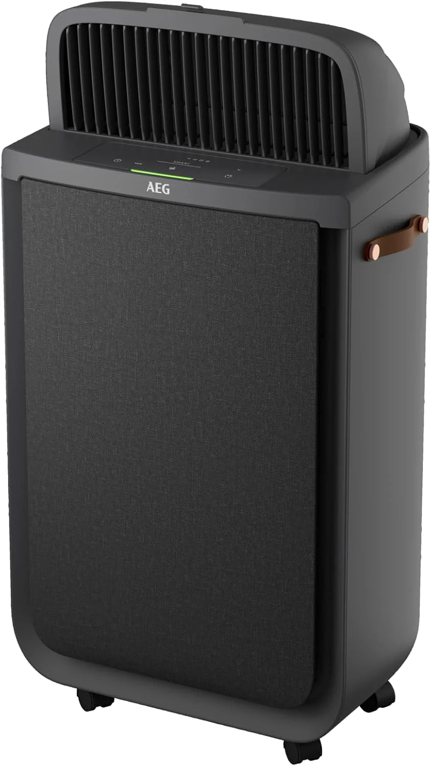 AEG APU72771DG oczyszczacz powietrza, filtr HEPA, eliminuje 99,5% bakterii, pojemność do 70 m2, 3 prędkości, dotykowy, sterowanie głosem, Wi-Fi, czujnik wilgotności/temperatury, filtrowanie 4 etapów,