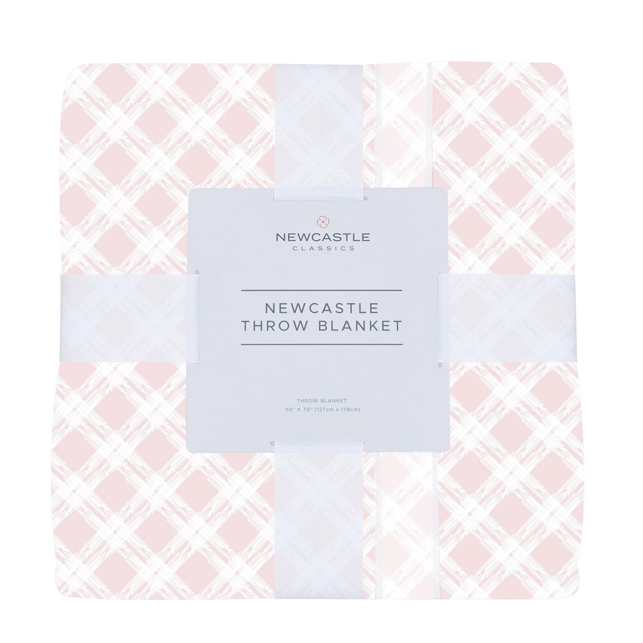 Primrose Pink Plaid Cotton Muslin Throw Blanket