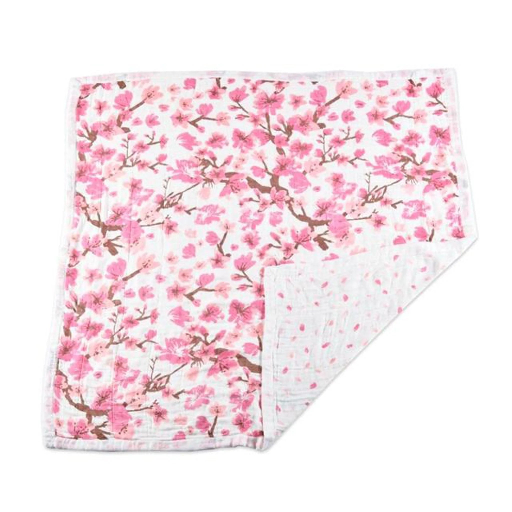 Cherry Blossom Bamboo Muslin Blanket