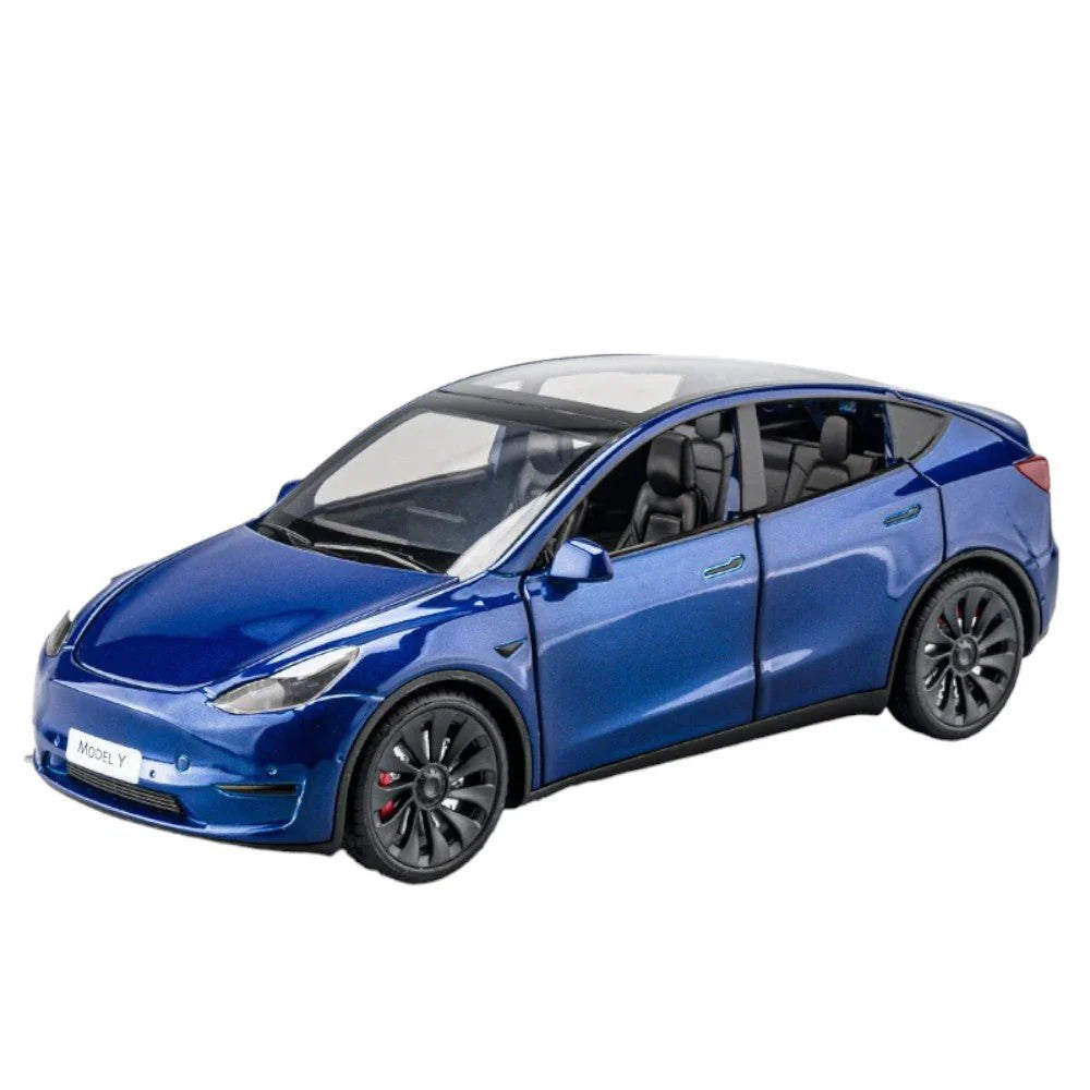 Cast Metal Tesla Car 1:24 Scale – Lights & Sounds, Model Toy