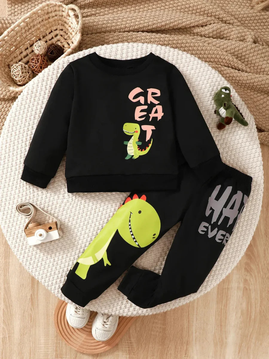 Girls Two-Piece Set Basic Style Outfit Casual Wear 4Y–7Y