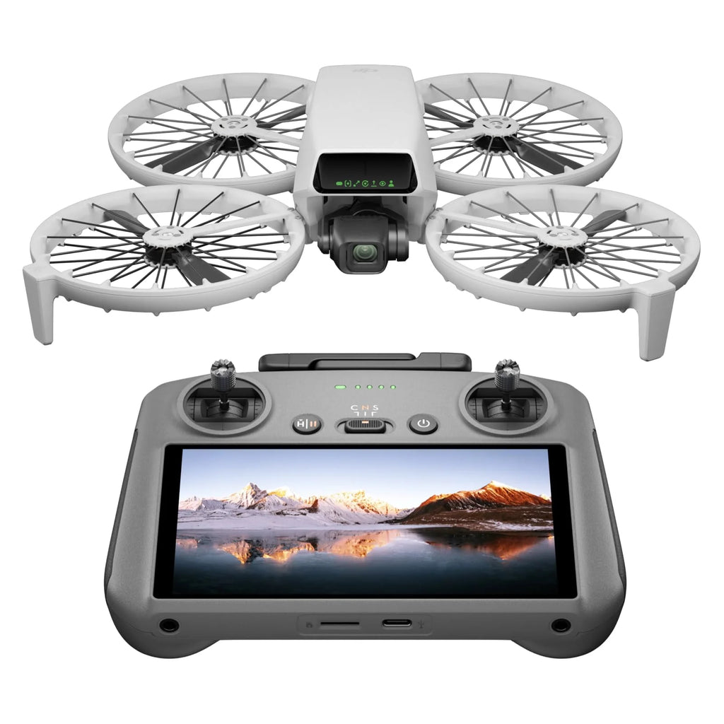 DJI Flip z kontrolerem RC 2 z wyświetlaczem, dron Follow Me z kamerą 4K UHD dla dorosłych, masa poniżej 249 g, 3-osiowy gimbal, transmisja wideo 13 km, start z dłoni i 31 min lotu